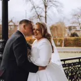 Couple kissing at the Band Stand