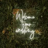 Neon wedding sign