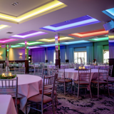 Function room at Lynnhurst set up for a wedding