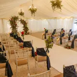 aisle set up for wedding