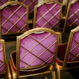 Purple chairs at Boclair House