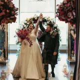 Happy couple just married at Boclair House Hotel