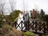 couple having a january winter wedding in scotland