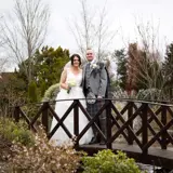 couple having a january winter wedding in scotland