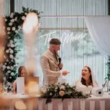 Groom giving speech
