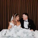 Bride and Groom looking lovingly at each other