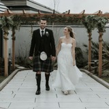 Married couple walking