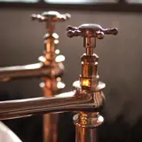 brass taps on boclair honeymoon suite bath tub