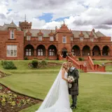 Happy couple in the grounds of Boclair