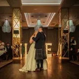 Couple sharing their first dance at Boclair House