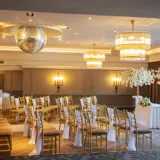 Ballroom set up for wedding