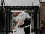 couple having a february winter wedding in scotland