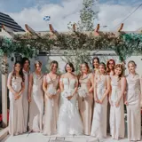 Bridal party in the sun