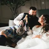 couple in honeymoon suite largs ayrshire