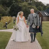 married couple at bowfield wedding venue near paisley
