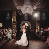 married couple having first dance in boclair ballroom
