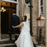 Couple walking into the front door of Lynnhurst