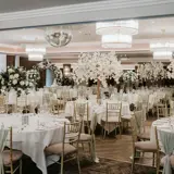 Ballroom set up for a wedding at Redhurst
