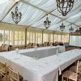 Square set up for corporate event at Cornhill Castle